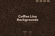 Coffee-themed Backgrounds and Icons, a Texture Illustration by Ilia Design (Thumbnail 1 of 17)