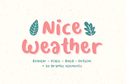 Nice Weather | Handwritten Font, a Script Font by Suntype | Sunshine Std (Thumbnail 1 of 9)