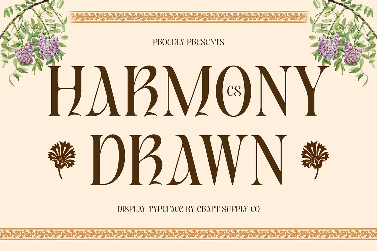 CS Harmony Drawn, a Serif Font by Craft Supply Co. (Photo 1 of 8)