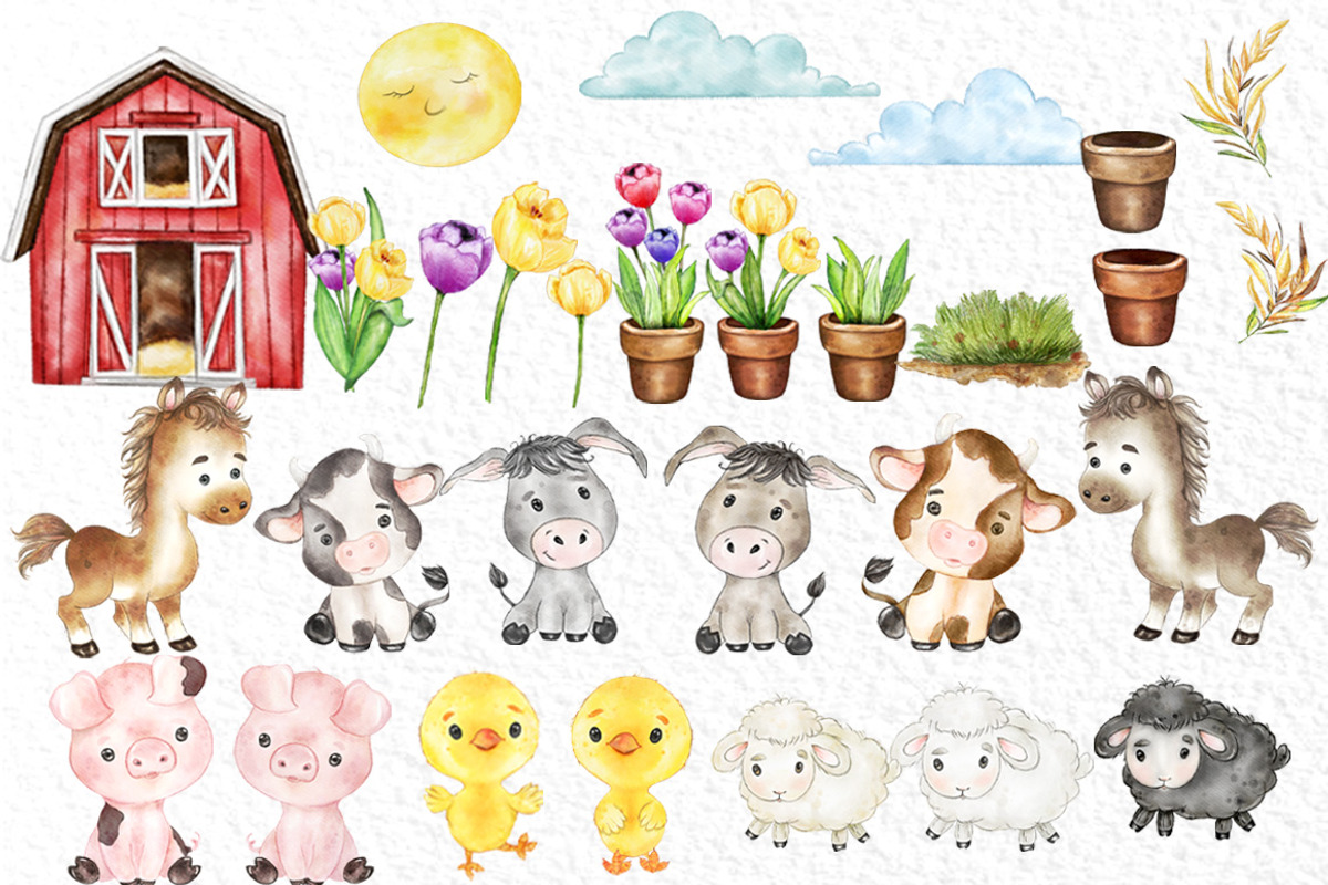 Farm animals png Barnyard Animals, an Animal Illustration by vivastarkids (Photo 2 of 8)