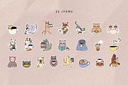 22 Hand Drawn Cats & Coffee Stickers, a Food Illustration by Kristina Chistiakova (Thumbnail 3 of 7)