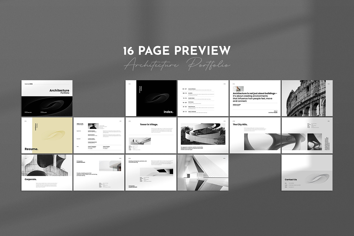 Architecture Portfolio Template, a Brochure Template by Spark_Creative (Photo 25 of 25)