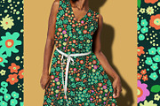 Green Ditsy Flowers, a Pattern Graphic by MalyskaStudio (Thumbnail 5 of 9)
