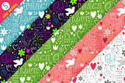 Cool set of 5 hippie patterns, a Pattern Graphic by Zhe Vasylieva (Thumbnail 2 of 2)