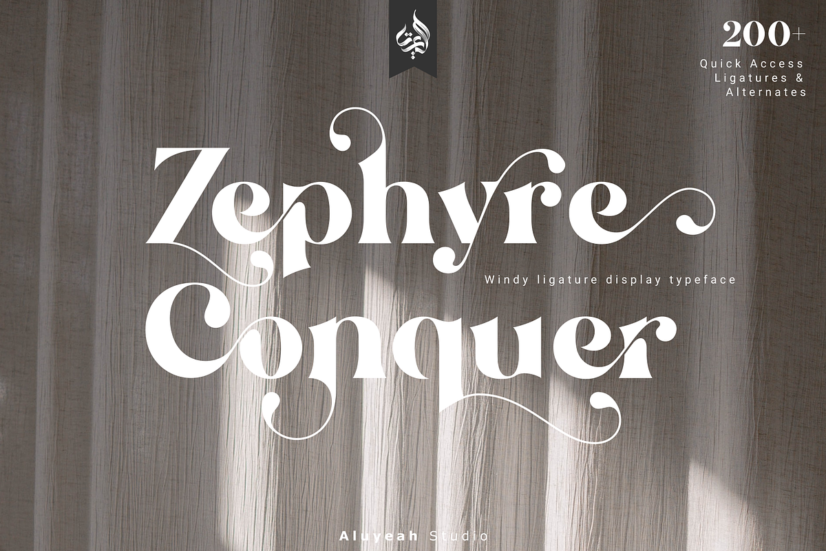 Zephyre Conquer, a Serif Font by Aluyeah Studio (Photo 1 of 15)