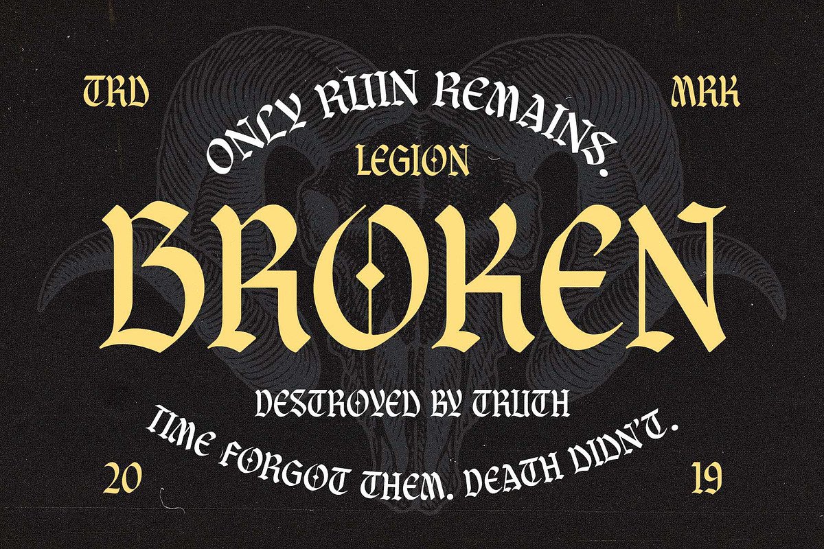 Braveson - Blackletter Style, a Blackletter Font by Arterfak Project (Photo 15 of 15)
