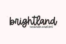 Brightland | Handwritten Script Font