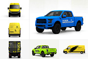 Pickup Truck & Delivery Van Mockup, an Advertising Mockup by graphypix (Thumbnail 2 of 15)