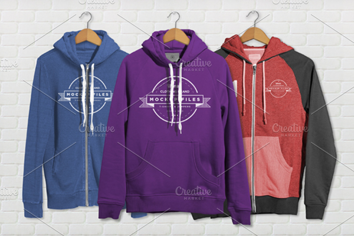 Triple Hoody Mockups, a Hoody Mockup by DanFreebairn (Photo 1 of 4)