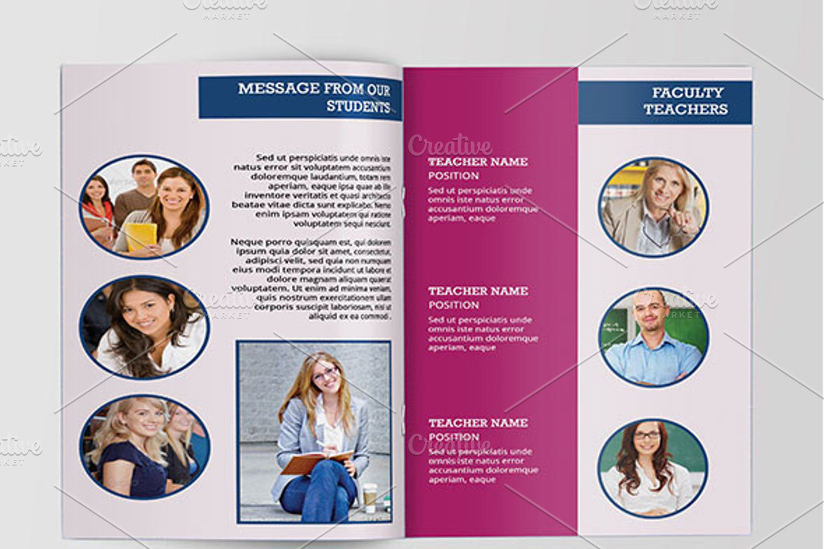 College University Prospectus-V77, a Brochure Template by Template Shop