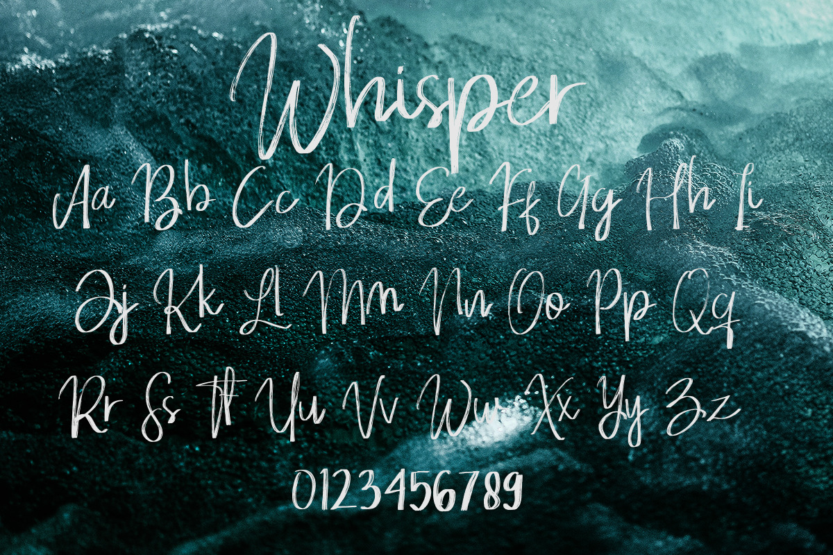 Whisper Brushes Font, a Script Font by Say Studio (Photo 11 of 13)