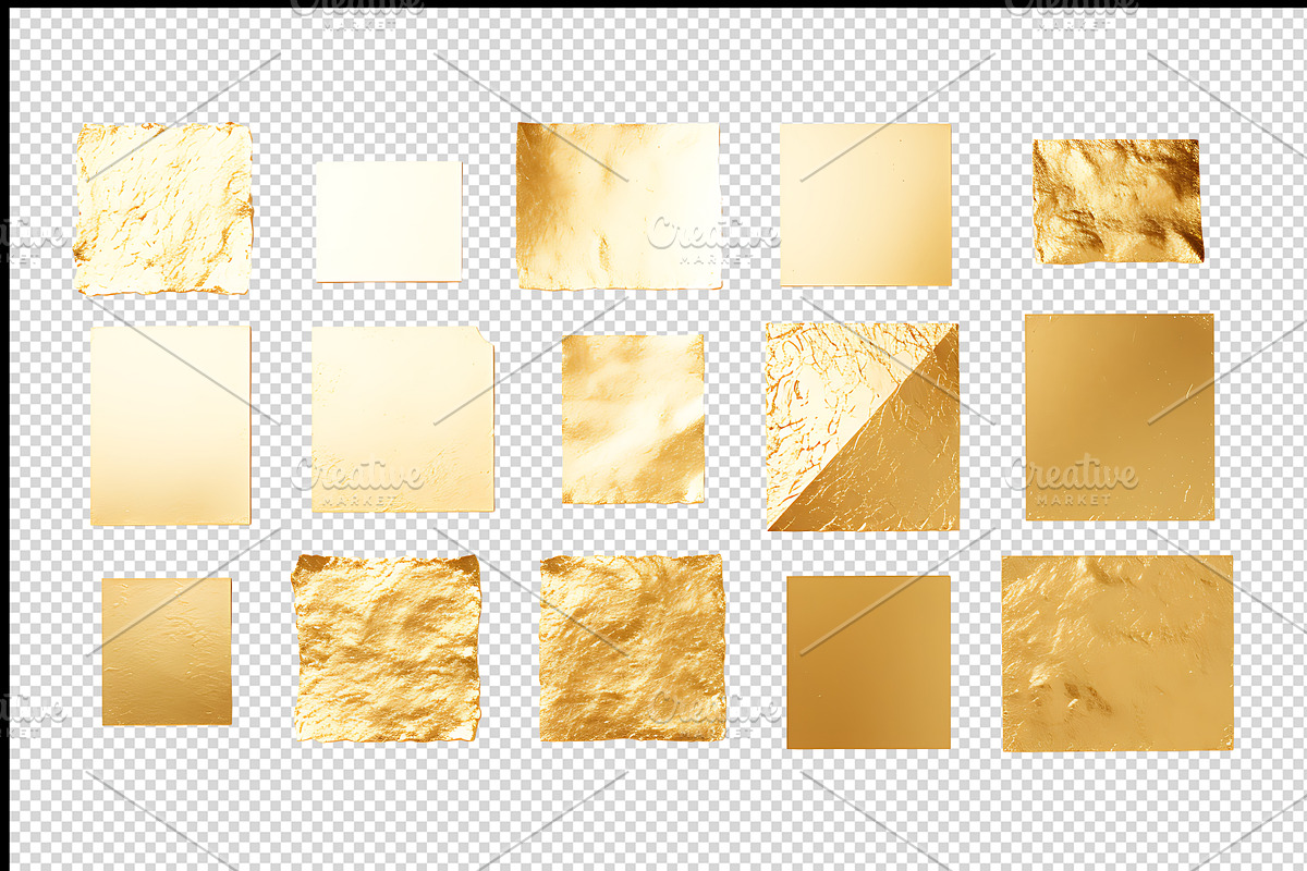 Gold foil texture set png, an Object Graphic by Shahjahangdb1 (Photo 3 of 3)
