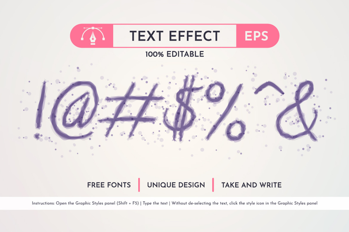 Writing Text Effect, Graphic Style, a Layer Style Add-On by rwgusev (Photo 7 of 7)