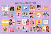 150 Instagram Posts Canva Templates, a Templates & Theme by TemplateCastleStore (Thumbnail 3 of 10)