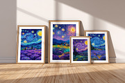 Starry Lavender Field Illustration, a Decorative Illustration by Housui Patterns (Thumbnail 12 of 12)