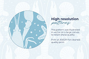 Blue Crawfish Seamless Pattern, a Pattern Graphic by Fern & Quill (Thumbnail 3 of 6)