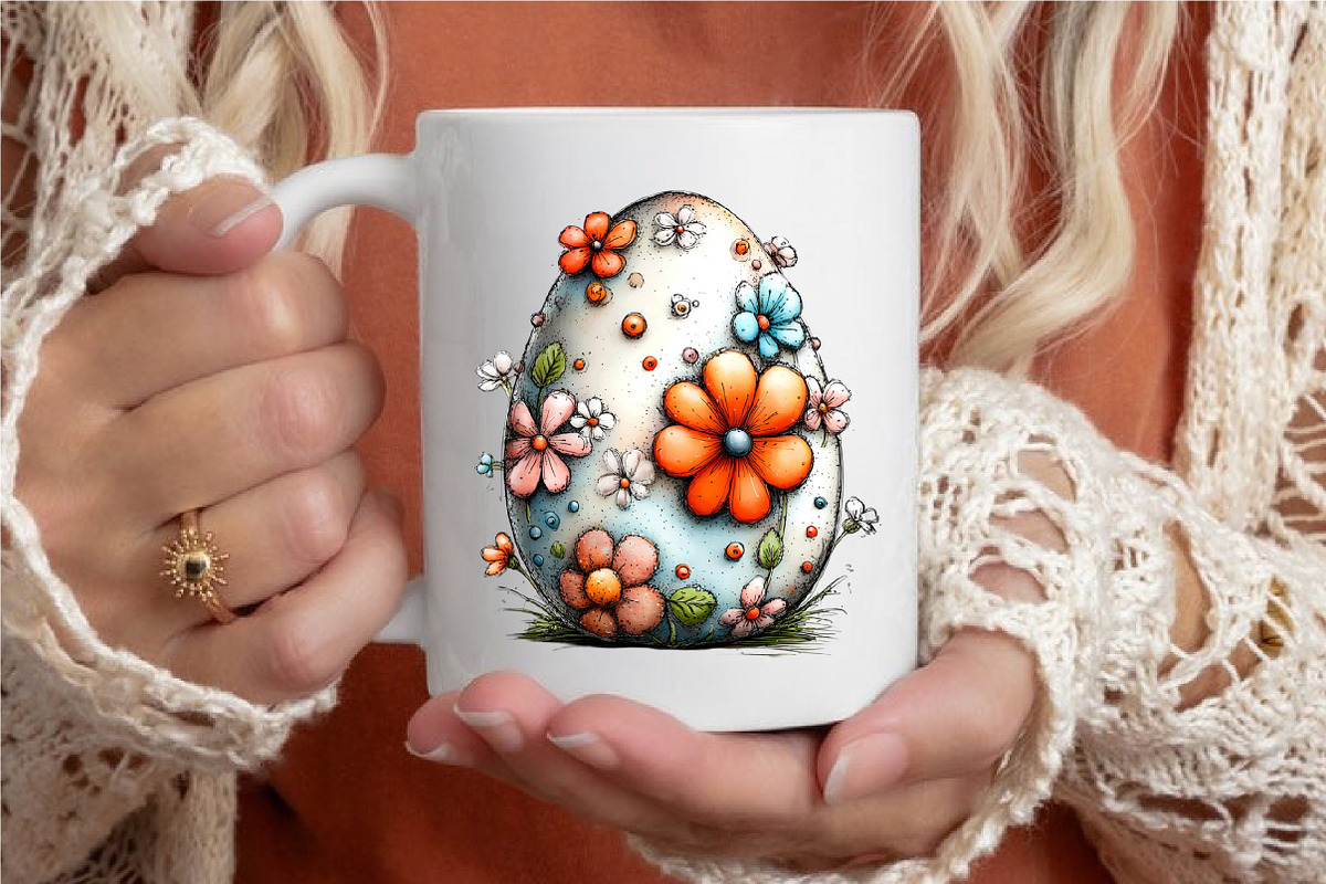 Whimsical Easter Egg Clipart, an Illustration by designcity5 (Photo 3 of 5)