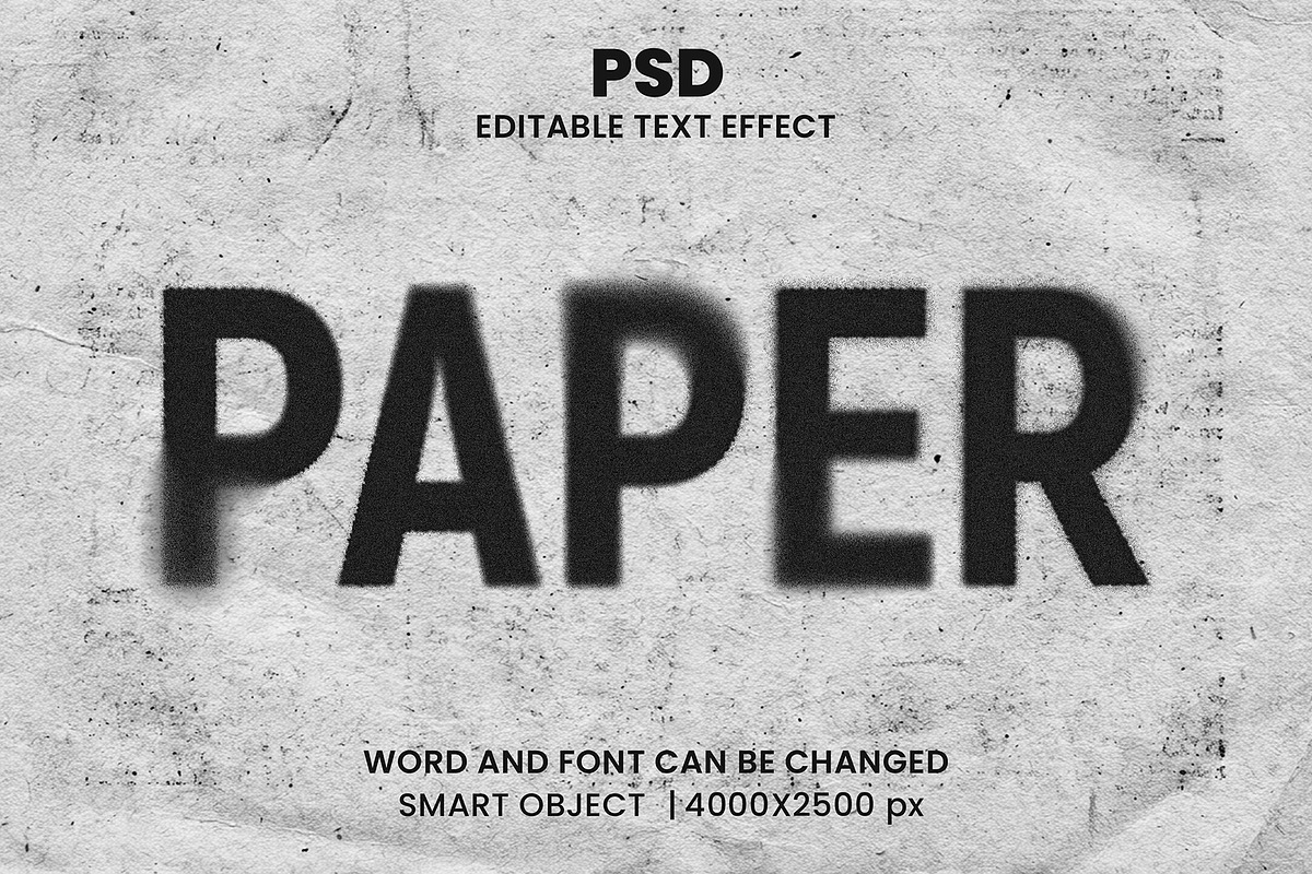Paper Grunge Text Effect PSD, a Layer Style Add-On by bdrobin (Photo 2 of 2)