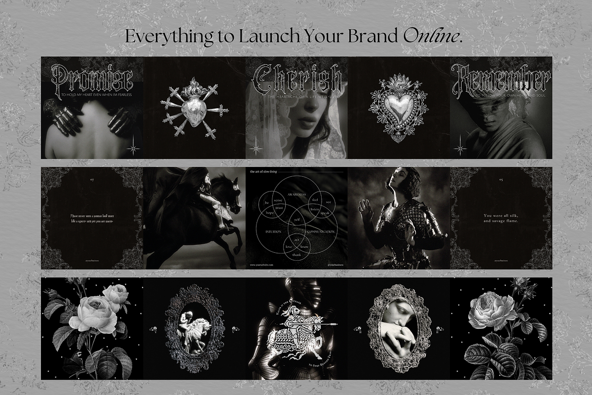 Medieval Romance Social Media Bundle, a Social Media Template by The Flossy Finch (Photo 18 of 23)