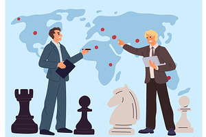 Two businessmen develop and discuss, a Person Illustration by Vectorbuum