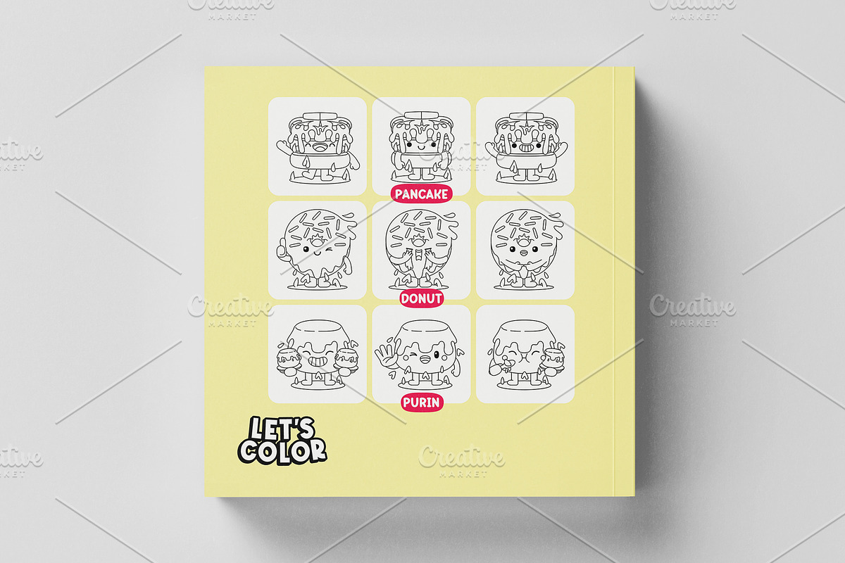 Kawaii Dessert Coloring Book vol 02, an Illustration by MEDZ (Photo 2 of 3)