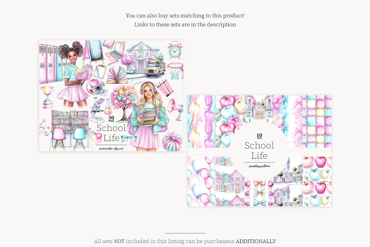 Back to School Seamless Pattern, a Pattern Graphic by GlamArtZhanna (Photo 2 of 4)