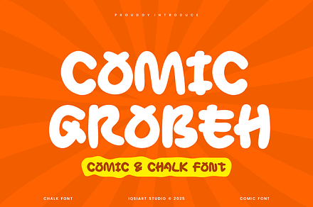 Comic Grobeh - Cartoon Font, a Sans Serif Font by Iqsiart Studio