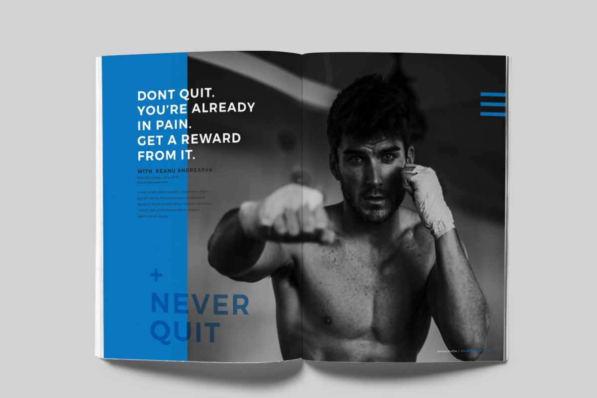 Sports Magazine, a Magazine Template by rubirubiko (Photo 2 of 8)