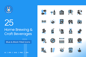 Home Brewing & Craft Beverages Icons, an Icon by IconBunny