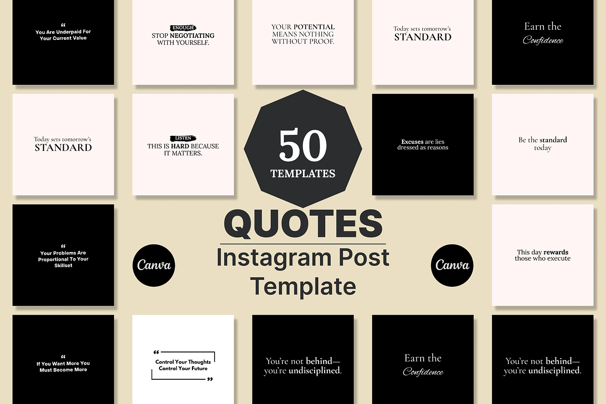 50 Motivational Instagram Template, a Social Media Template by RB Boutique (Photo 6 of 10)