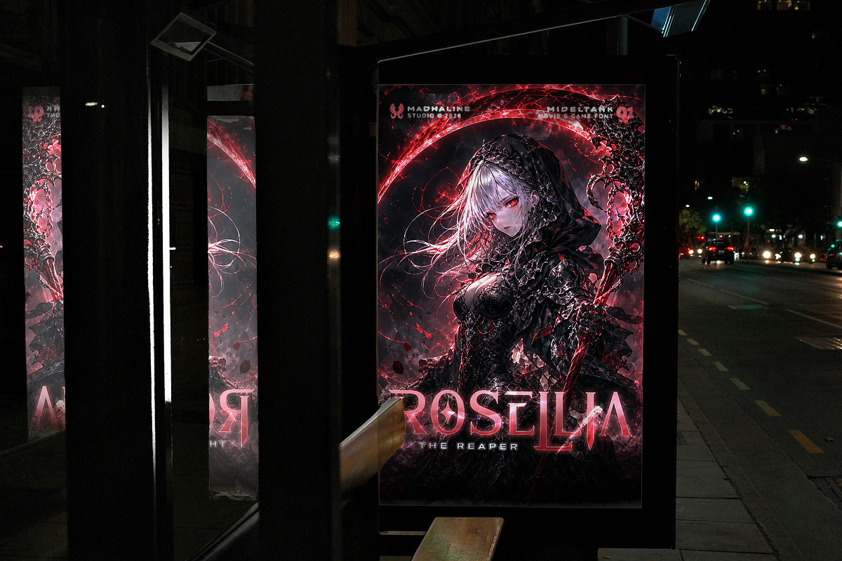 MIDELTANK | Movie & Game Font, a Blackletter Font by Madhaline Studio (Photo 7 of 14)