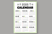Minimal Yearly 2026 Wall Calendar, a Stationery Template by ContestDesign (Thumbnail 1 of 3)