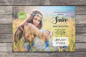 Senior Mini Session Template-V576, a Flyer Template by Template Shop