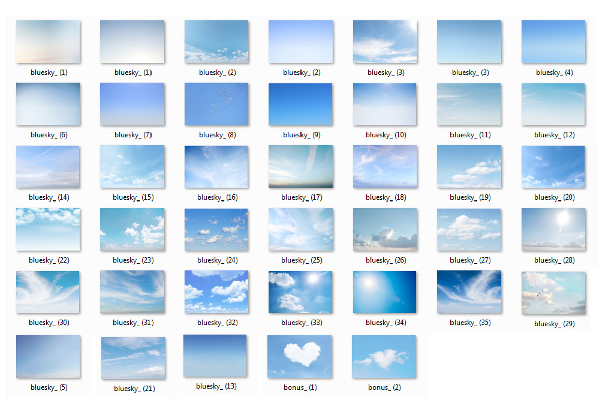 40 Vivid blue Sky Photo Overlays preview 6