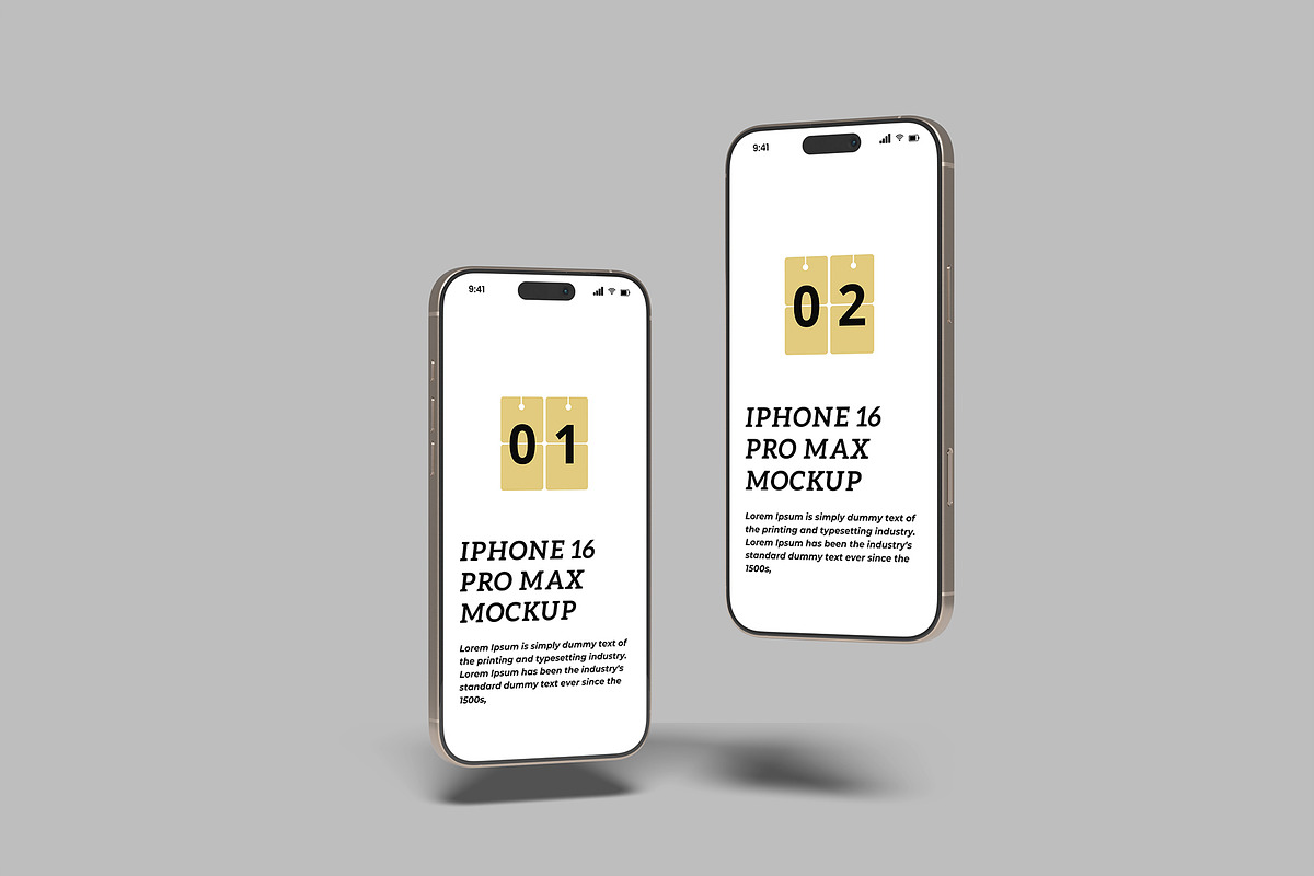 iPhone 16 Pro Max Mockup, an iPhone Mockup by Bangdastudio (Photo 3 of 11)