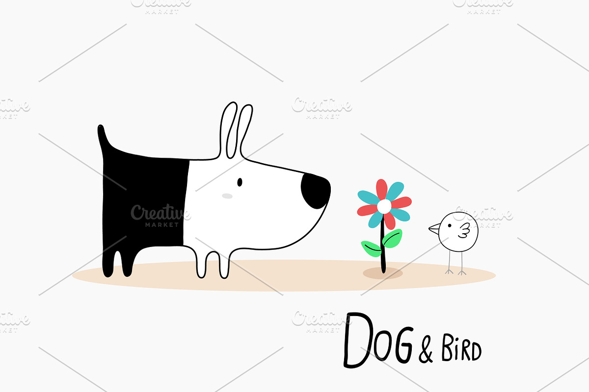Dog & Bird Collection 1, an Animal Illustration by Irene Loal (Photo 4 of 17)