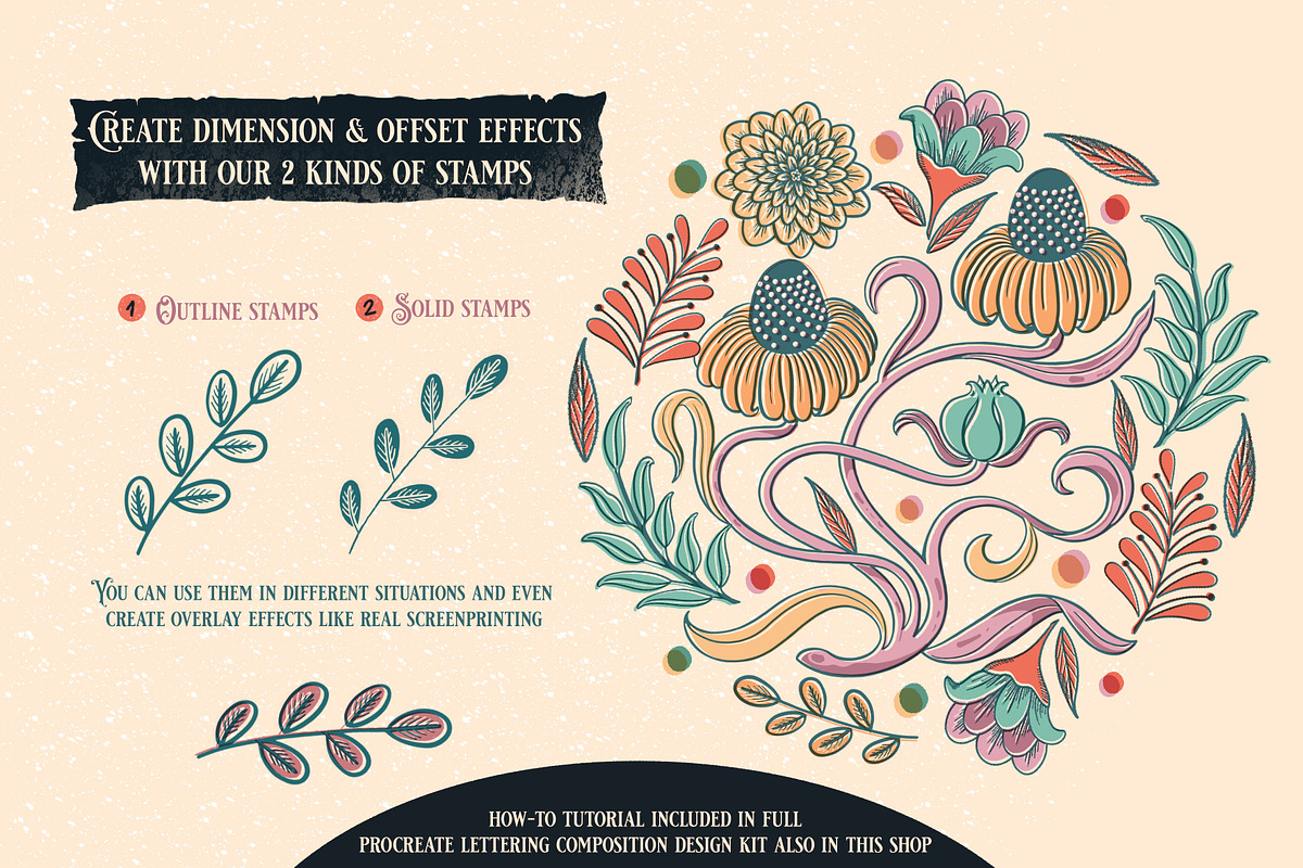 Procreate Botanical Brush Stamps, a Brush Add-On by Debi Sementelli (Photo 6 of 15)