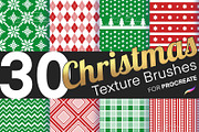 30 Procreate Christmas Brushes Set, a Brush Add-On by LiuBi Art (Thumbnail 1 of 4)