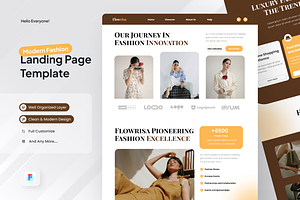 Modern Fashion Landing Page, a Landing Page Template by SquidPixey