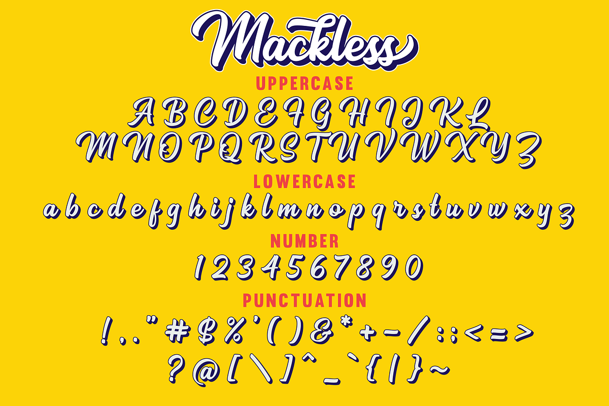 Mackless - Layered Font, a Script Font by Sibelumpagi Studio (Photo 10 of 16)