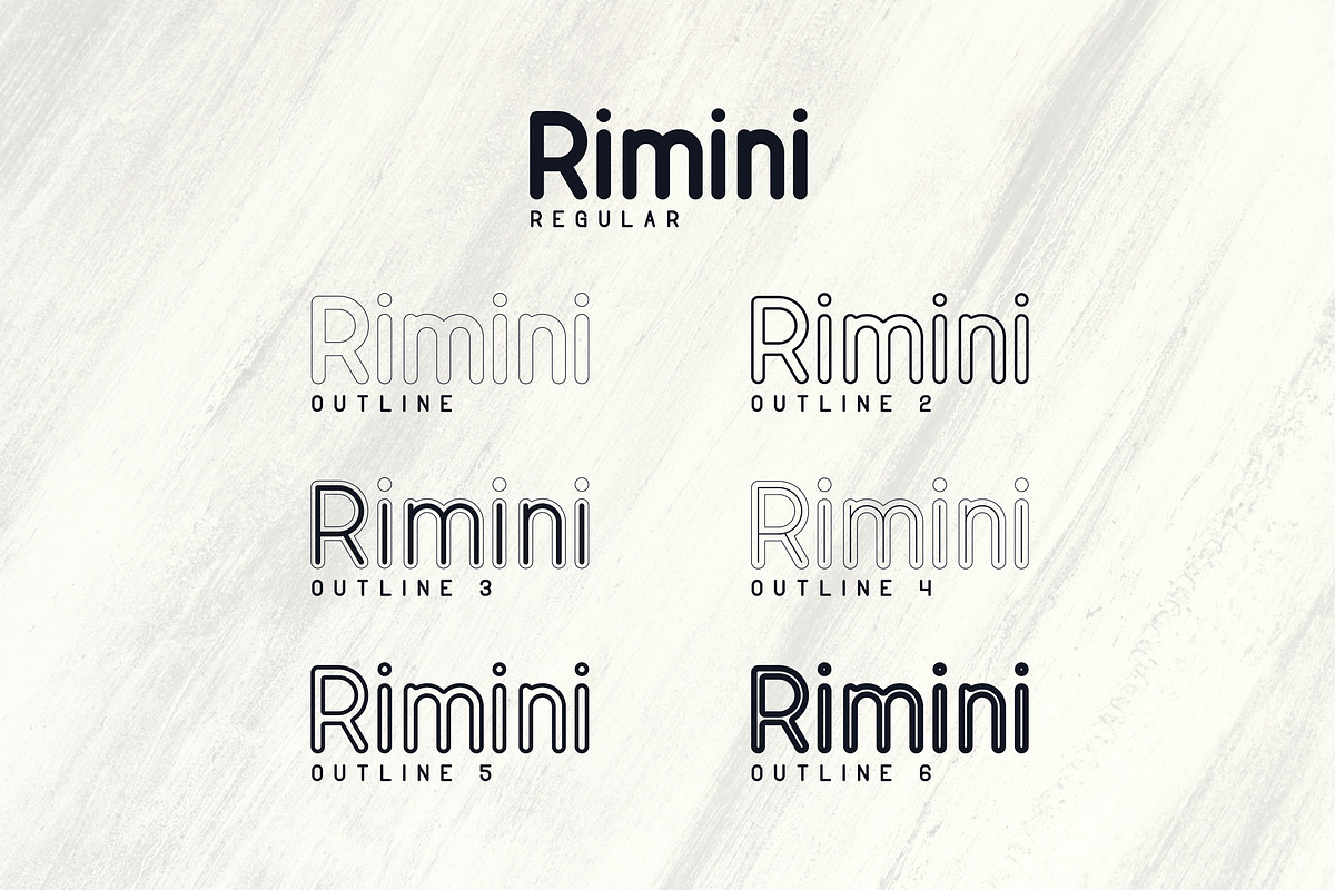 Rimini-Rounded Sans Serif font -50% preview 2