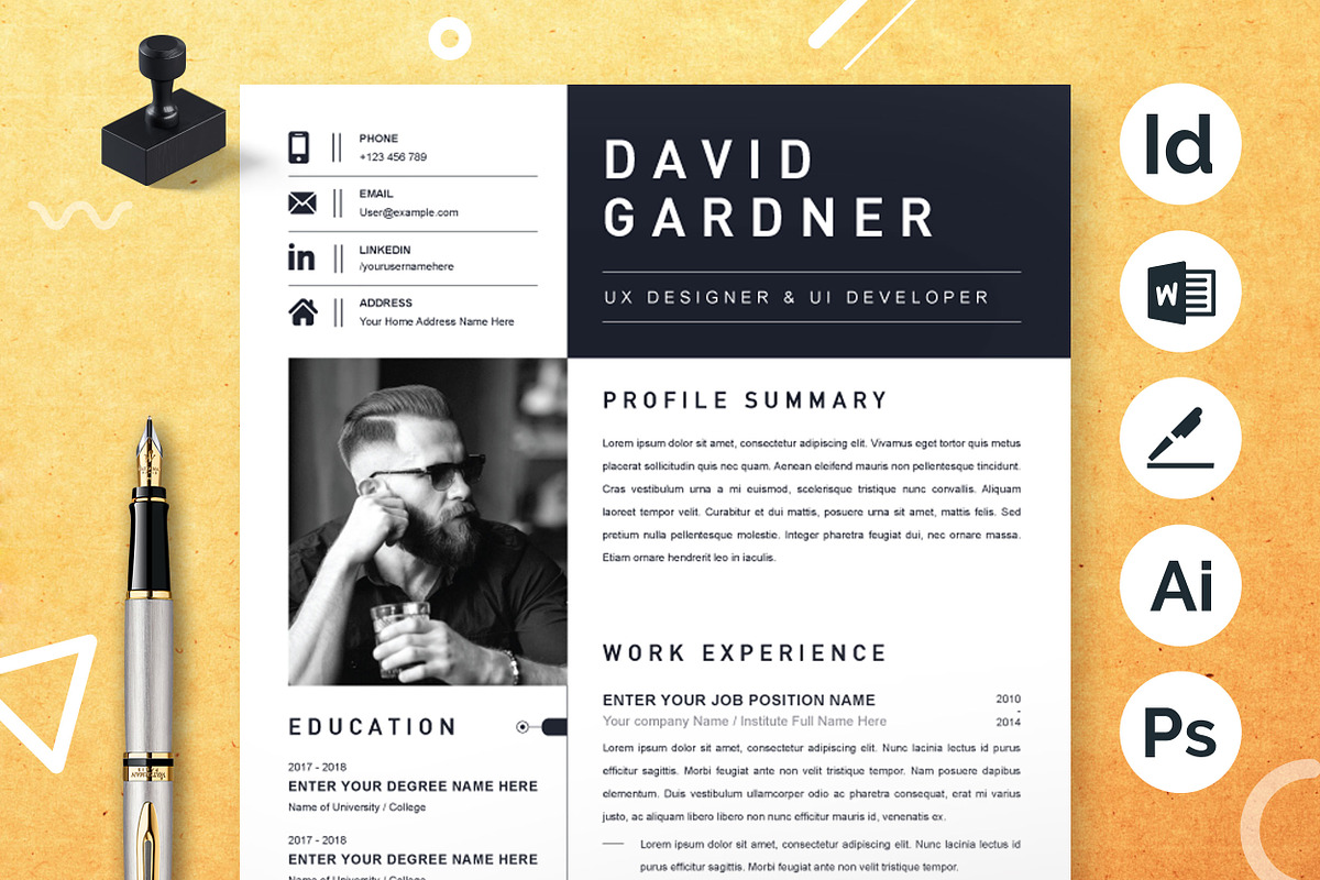 JOB WINNING RESUME - 50 TEMPLATES, a Resume Template by ResumeInventor (Photo 182 of 184)