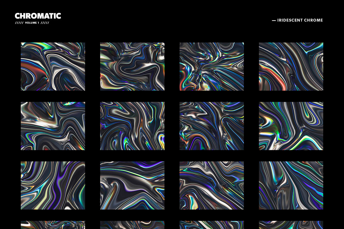 CHROMATIC - Liquid metal backgrounds, a Texture Graphic by RAWSTR (Photo 5 of 8)