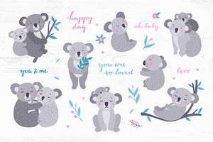 Koala Family Illustrations