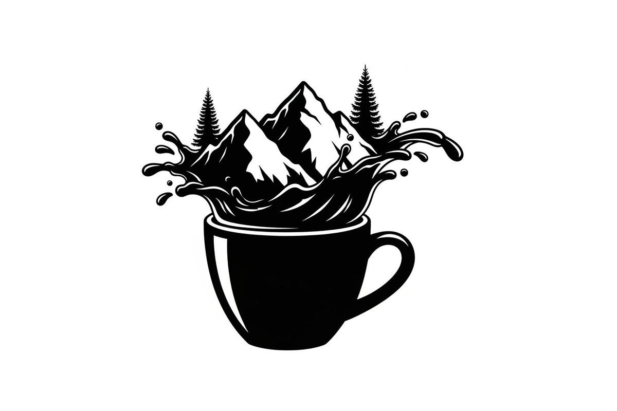 Mountain Coffee Cup Design Bundle, an Illustration by yasushie (Photo 12 of 31)