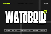 Watobold - Sport Tall Font, a Sans Serif Font by Iqsiart Studio (Thumbnail 1 of 7)