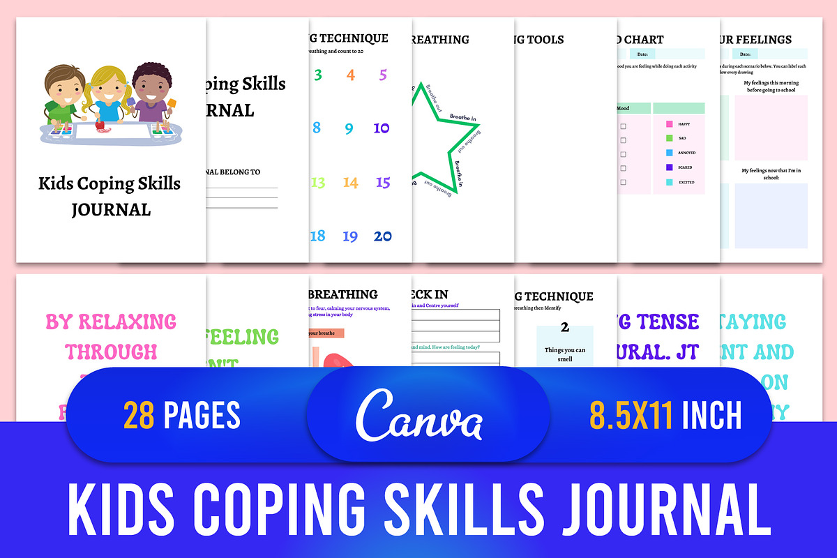 Kids Coping Skills Journal Canva