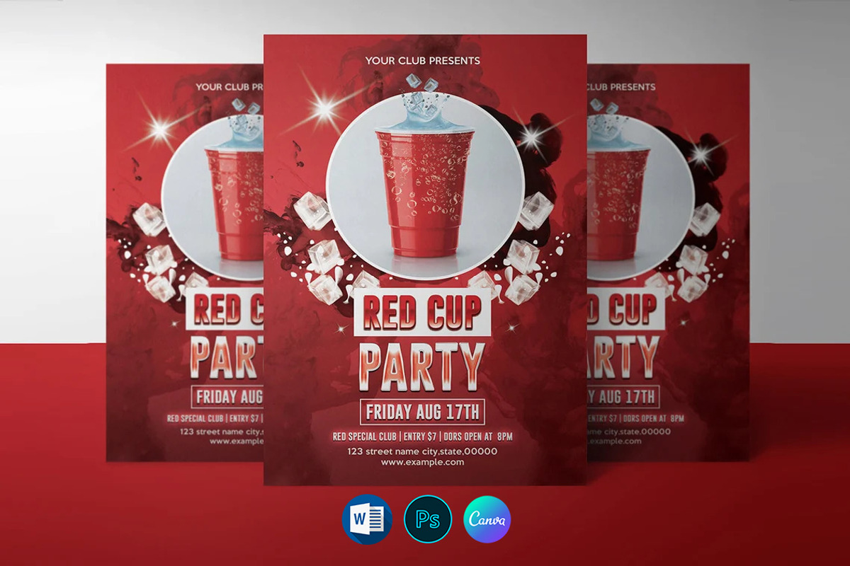 Red Cup Party Flyer
