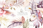 Watercolor Tropical Collection, an Illustration by Les Frolova (Thumbnail 1 of 14)