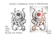 Steampunk illustrations 3. Animals, a Graphic by Steshnikova (Thumbnail 6 of 7)